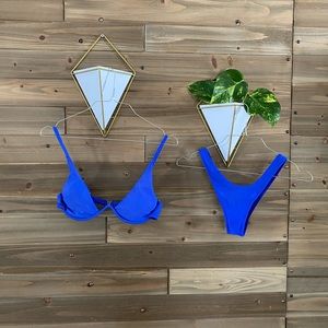 Bold blue bikini set